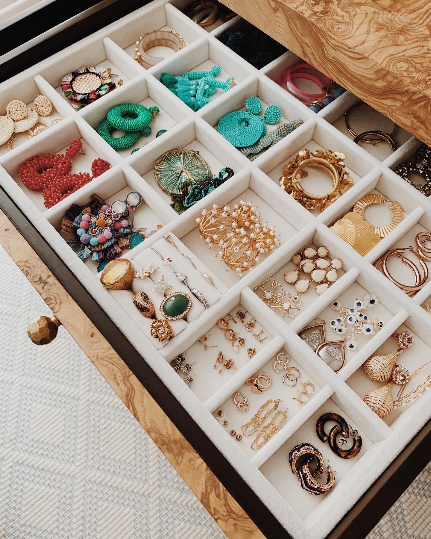 Custom Jewelry Drawer insert Organizer for closets Beauty By Eden Beauty By Eden Jewelry Storage Solutions