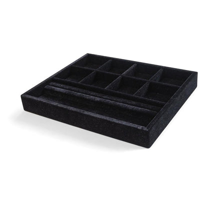 Custom Jewelry Drawer Organizer ,Wood and Velvet Tray , Made In USA  15"x12"x 2" - Beauty By Eden -Jewelry Storage Solutions