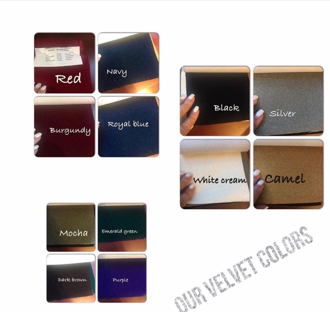 Custom Jewelry Drawer Organizer ,Wood and Velvet Tray , Made In USA  15"x12"x 2" - Beauty By Eden -Jewelry Storage Solutions